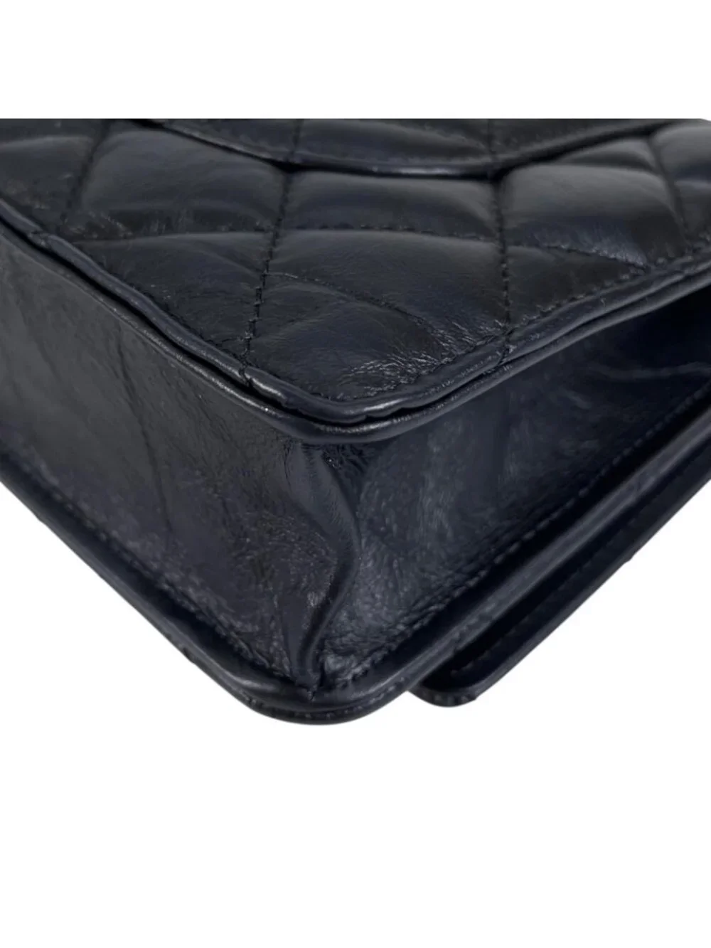Chanel 2.55 Quilted Icon Charm Embroidery Chain Wallet Shoulder Bag Calfskin